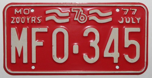 Usa nummernschild missouri - nummernschild,