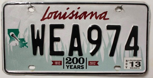 Louisiana nummernschild usa - louisiana,